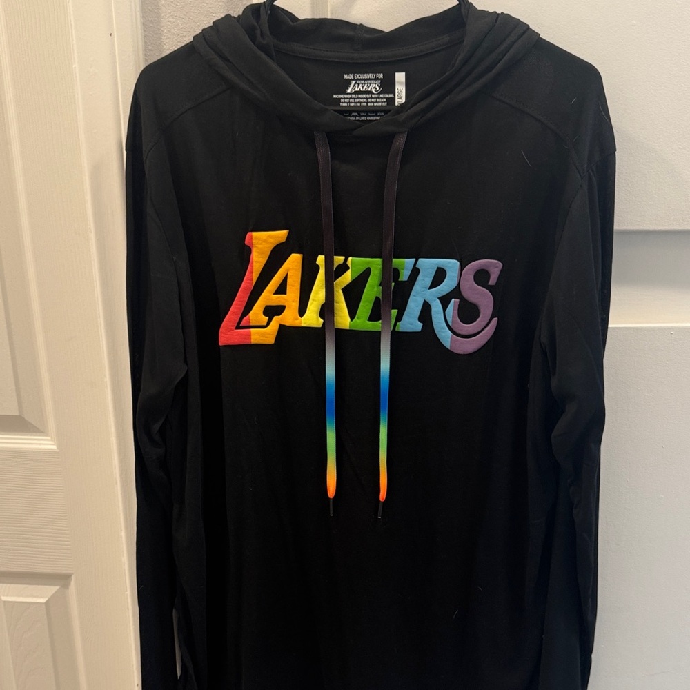 Black Lakers Pride Night Hoodie Long Sleeve